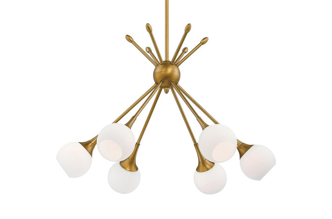 Pontil 6-Light Chandelier by George Kovacs