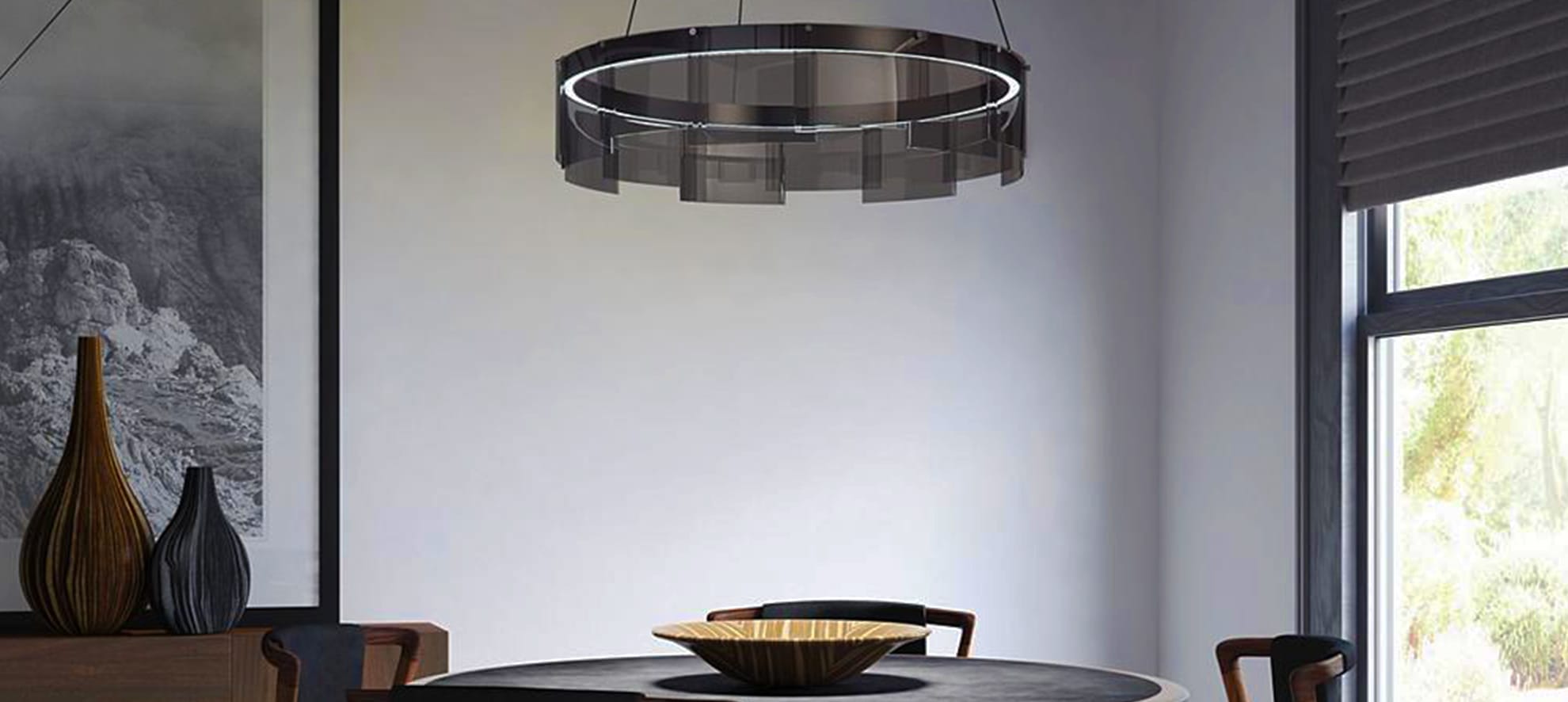 Stratos LED Chandelier by Tech Lighting