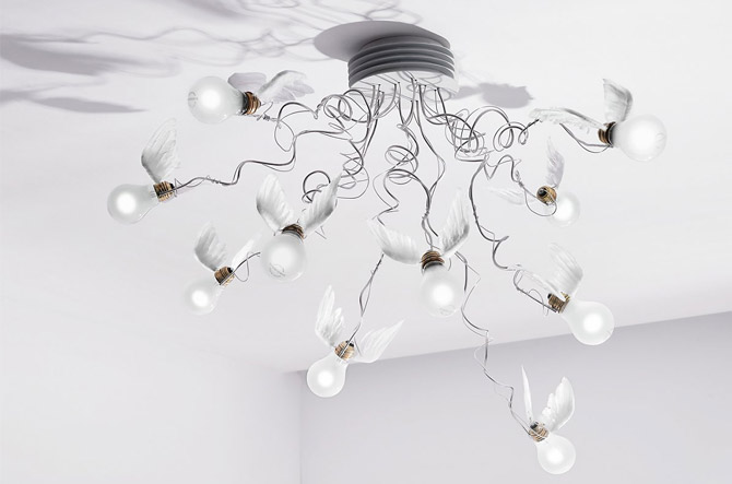 Birdie's Nest Ceiling Light by Ingo Maurer