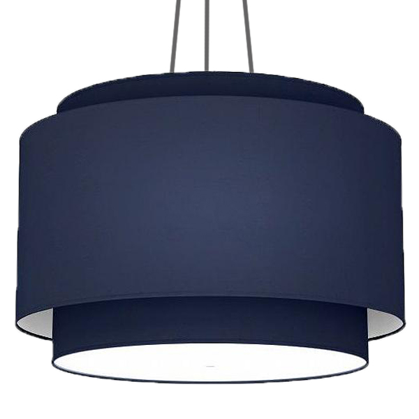 Alicia Linen Double Drum Pendant by Alder & Ore.