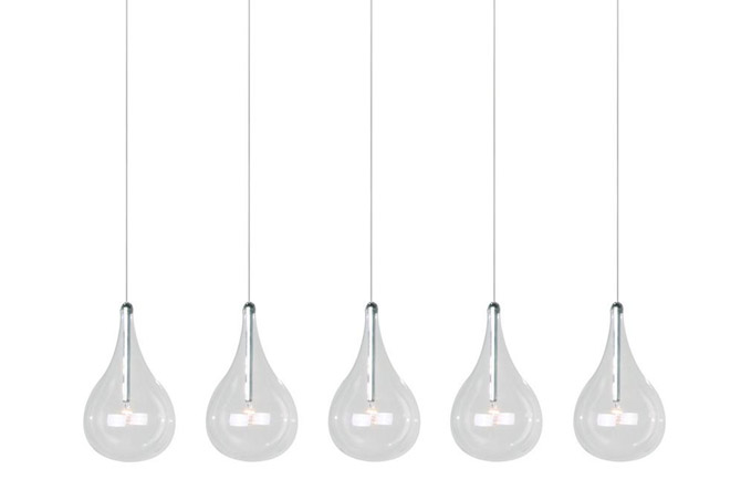 Larmes 5-Light Linear Suspension by ET2 Lighting