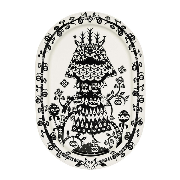 Taika Serving Platter Black by Iittala.