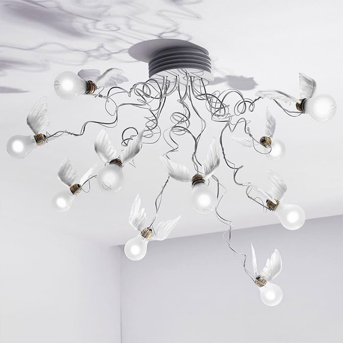 Birdie's Nest Ceiling Light by Ingo Maurer.